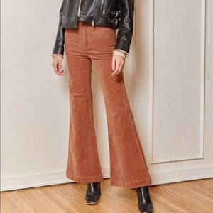 NWT Rolla’s East Coast Rusty Rose High Rise Corduroy Flare Pants
